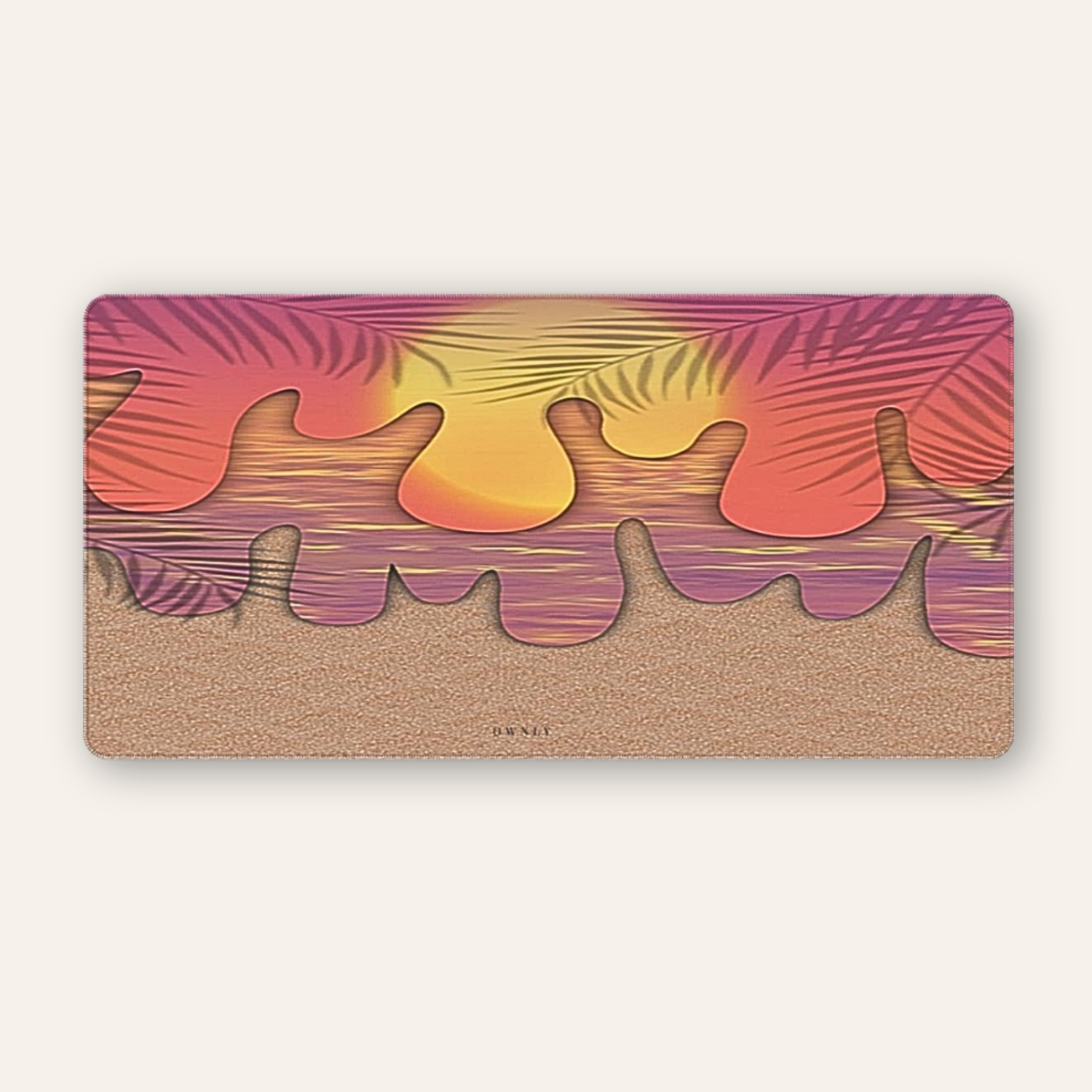 desk mat sunset drip
