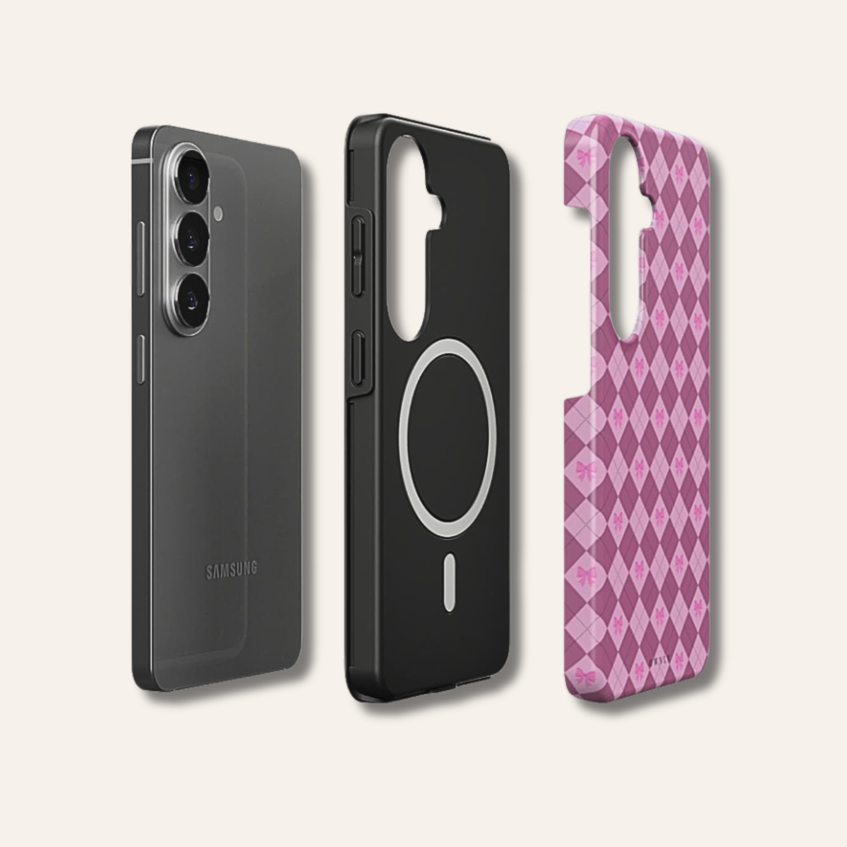 Pink Bow Club - Samsung Magnetisk Tough Cover