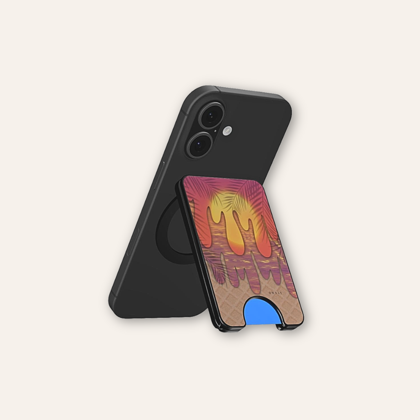 Sunset Drip - Magnetisk Kortholder