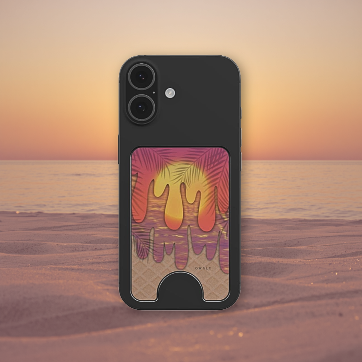 Sunset Drip - Magnetisk Kortholder